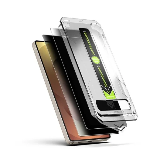 Протектор за Samsung Galaxy S25 / Galaxy S24 - Techsuit - [Съвместим с отключване с пръстов отпечатък] TitanGlass CrystalHD (2 броя) - Privacy
