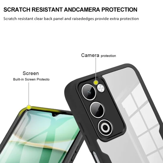 Калъф за Oppo A5 4G - Techsuit - ColorVerse 360 ​​Series + Screen Protector - Черен