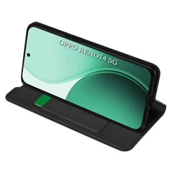 Калъф тип книга – Techsuit Magskin Book – Oppo Reno14 – Черен