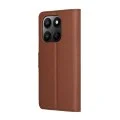 Калъф тефтер – Honor 400 Smart 5G / 400 Smart 4G / X7d 4G – Techsuit Leather Folio – Кафяв