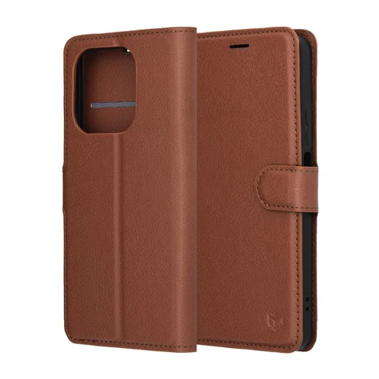 Калъф тефтер – Honor 400 Smart 5G / 400 Smart 4G / X7d 4G – Techsuit Leather Folio – Кафяв