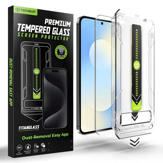 Протектор – TitanGlass CrystalHD – Samsung Galaxy S25 FE – Techsuit – Прозрачен