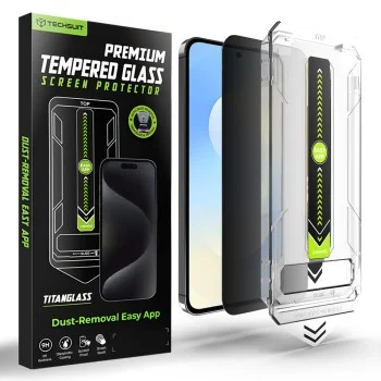 Протектор – TitanGlass CrystalHD – Samsung Galaxy S25 FE – Techsuit – Privacy