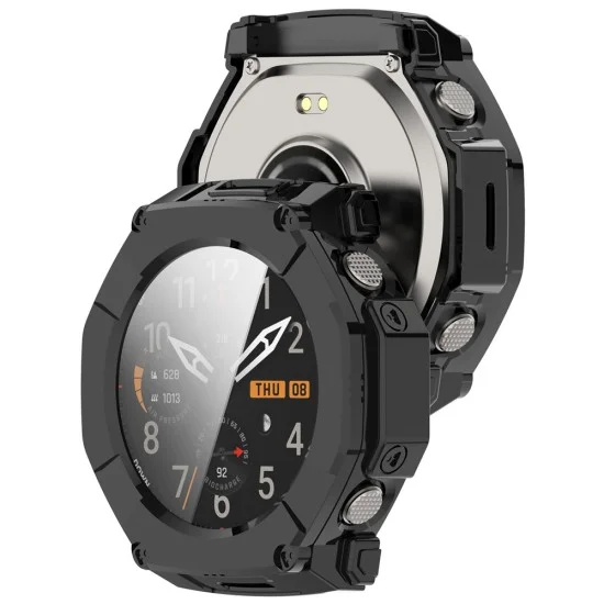 Калъф с протектор за Amazfit T-Rex Ultra 2 - Defense360 Pro - Techsuit - Черен