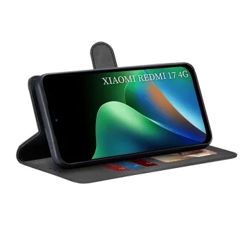 Калъф за Xiaomi Redmi 17 4G / Redmi 17 5G - Diary Book - Techsuit - Черен