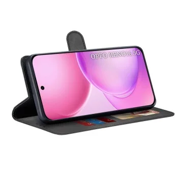 Калъф за Oppo Reno16 - Diary Book - Techsuit - Черен
