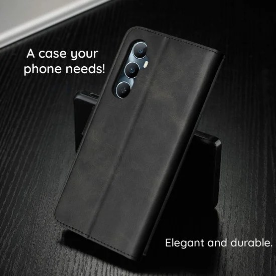 Калъф за Oppo Reno16 - Diary Book - Techsuit - Черен