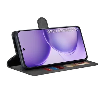 Калъф за Oppo Reno16 F / Reno16 FS - Diary Book - Techsuit - Черен