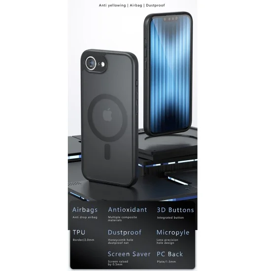Калъф за Samsung Galaxy S22 5G - PureFrost MagSafe - Черен