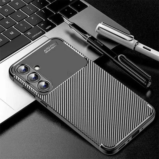 Калъф за Samsung Galaxy A16 4G / A16 5G - CarbonFiber - Черен