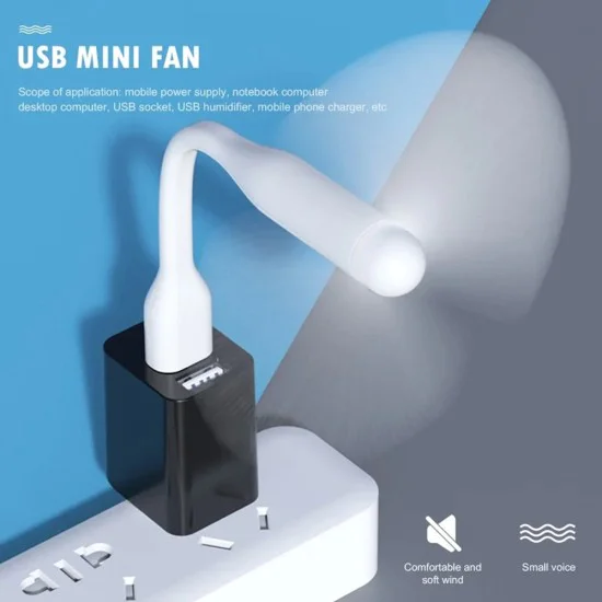 Преносим USB вентилатор, 5V - (TUF1) - оранжев