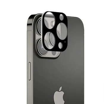 Протектор за камера за iPhone 13 Pro / iPhone 13 Pro Max - Цяло стъкло за камера - Черен