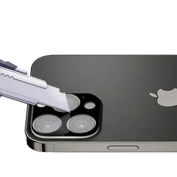 Протектор за камера за iPhone 13 Pro / iPhone 13 Pro Max - Цяло стъкло за камера - Черен