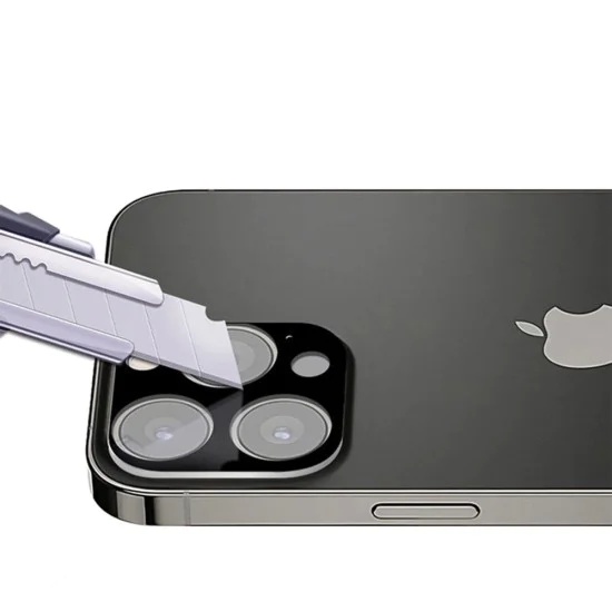 Протектор за камера за iPhone 13 Pro / iPhone 13 Pro Max - Цяло стъкло за камера - Черен