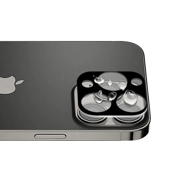 Протектор за камера за iPhone 13 Pro / iPhone 13 Pro Max - Цяло стъкло за камера - Черен