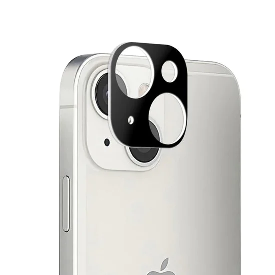 Протектор за камера за iPhone 13 / iPhone 13 Mini - Цяло стъкло за камера - черен