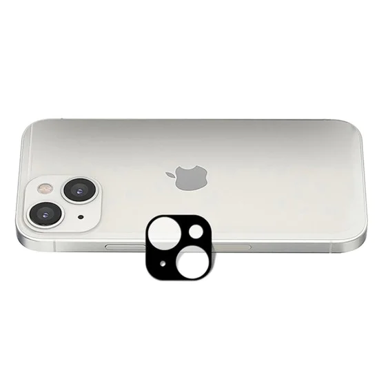 Протектор за камера за iPhone 13 / iPhone 13 Mini - Цяло стъкло за камера - черен
