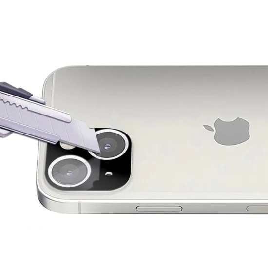 Протектор за камера за iPhone 13 / iPhone 13 Mini - Цяло стъкло за камера - черен