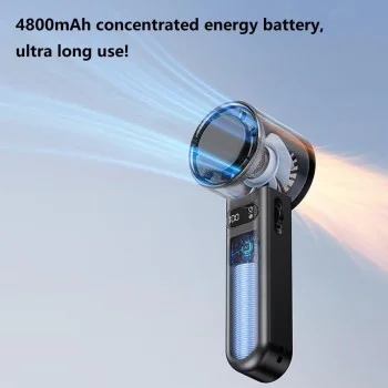 Преносим вентилатор, 4800mAh - (F83) - Сив