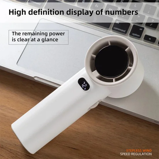 Преносим вентилатор, 4000mAh - (K38) - Бял