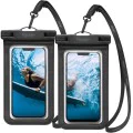 Универсален калъф за телефон (комплект от 2) - Spigen Waterproof Case A601 - Черен