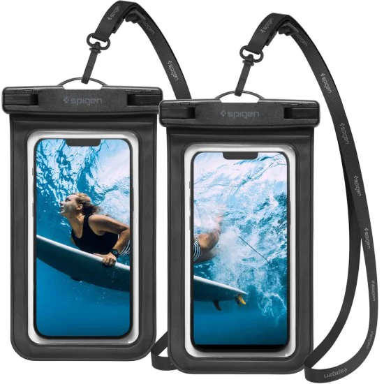 Универсален калъф за телефон (комплект от 2) - Spigen Waterproof Case A601 - Черен