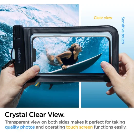 Универсален калъф за телефон (комплект от 2) - Spigen Waterproof Case A601 - Черен