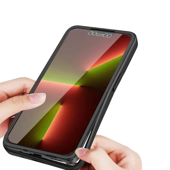 Калъф за iPhone 13 Pro Max + калъф - Techsuit - ColorVerse 360 ​​Series - Черен