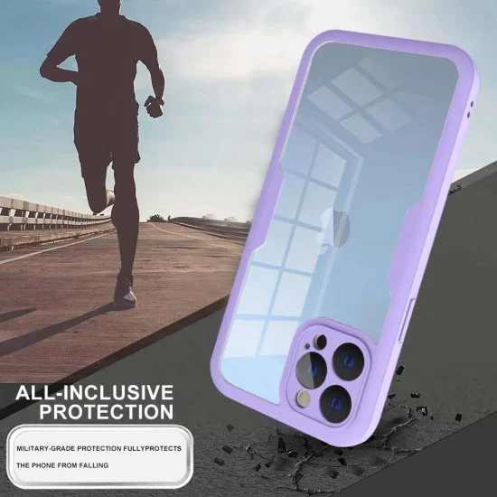 Калъф за iPhone 13 Pro + Протектор - ColorVerse 360 ​​Series - Розов