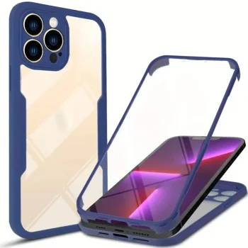 Калъф за iPhone 13 Pro Max + Cover - Techsuit - ColorVerse 360 ​​Series - Син