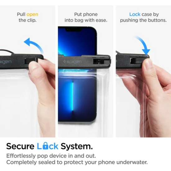 Универсален калъф за телефон - Spigen Waterproof Case A610 - Clear