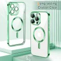Калъф за iPhone 15 Pro Max - Luxury Crystal MagSafe - Light Green