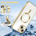 Калъф за iPhone 15 - Luxury Crystal MagSafe - Златен