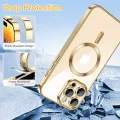 Калъф за iPhone 14 Pro - Luxury Crystal MagSafe - Златен