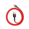 Baseus - Кабел за данни Cafule (CATKLF-A09) - USB към Type-C, 3A, 0,5 м - Червен