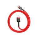 Baseus - Кабел за данни Cafule (CATKLF-A09) - USB към Type-C, 3A, 0,5 м - Червен