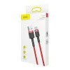 Baseus - Кабел за данни Cafule (CATKLF-A09) - USB към Type-C, 3A, 0,5 м - Червен