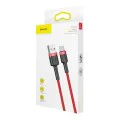 Baseus - Кабел за данни Cafule (CATKLF-A09) - USB към Type-C, 3A, 0,5 м - Червен
