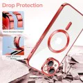 Калъф за iPhone 14 - Luxury Crystal MagSafe - Червен