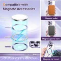 Калъф за iPhone 13 Pro - Luxury Crystal MagSafe - Светло лилав