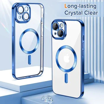 Калъф за iPhone 13 - Luxury Crystal MagSafe - Deep Blue