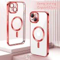 Калъф за iPhone 13 - Luxury Crystal MagSafe - Червен