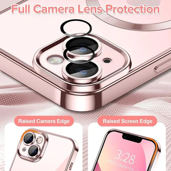 Калъф за iPhone 13 - Luxury Crystal MagSafe - Розов