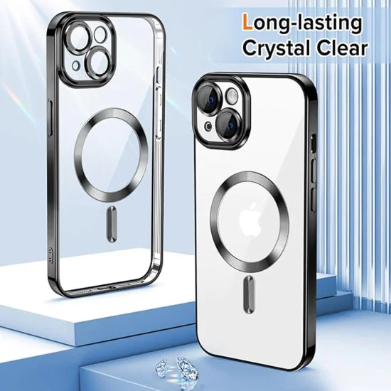 Калъф за iPhone 13 - Luxury Crystal MagSafe - черен