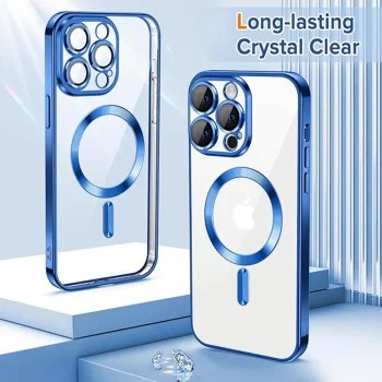 Калъф за iPhone 12 Pro - Luxury Crystal MagSafe - Deep Blue
