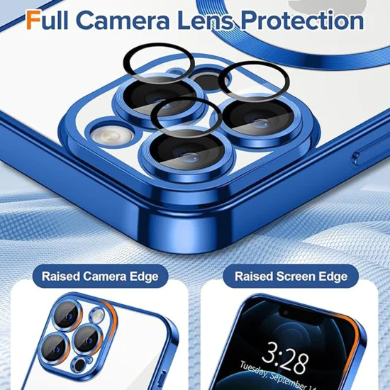 Калъф за iPhone 12 Pro - Luxury Crystal MagSafe - Deep Blue