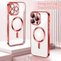 Калъф за iPhone 12 Pro - Luxury Crystal MagSafe - Червен