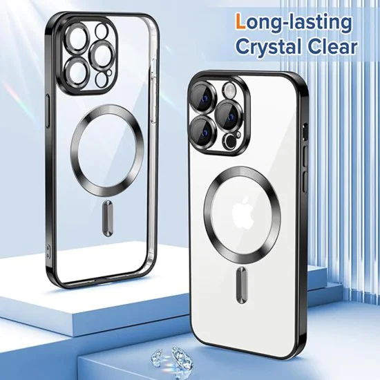 Калъф за iPhone 12 Pro - Luxury Crystal MagSafe - черен