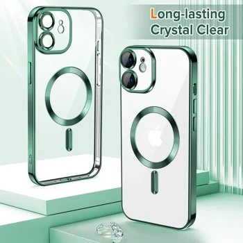 Калъф за iPhone 12 - Luxury Crystal MagSafe - Deep Green