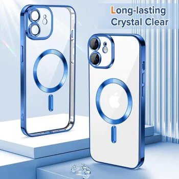 Калъф за iPhone 12 - Luxury Crystal MagSafe - Deep Blue